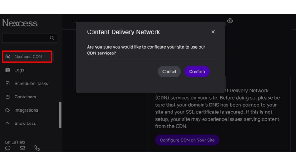 Nexcess proprietary CDN tool.