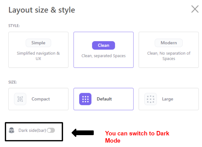 ClickUp Layout Styles