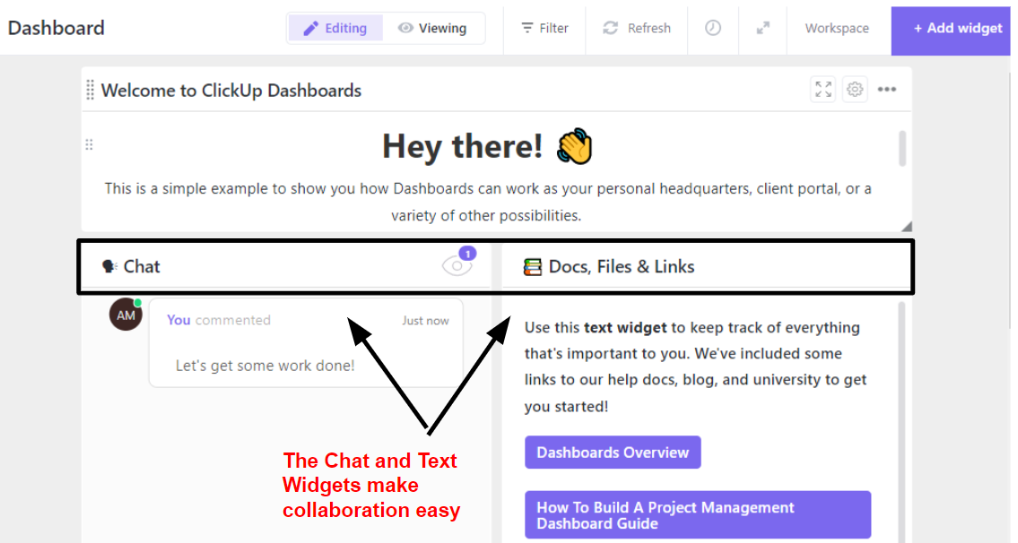 ClickUp Dashboard